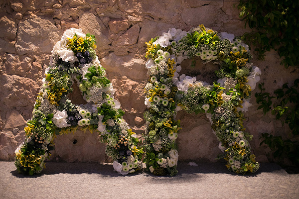 Letras flores boda - Finca El Campillo Letras flores boda - Finca El Campillo